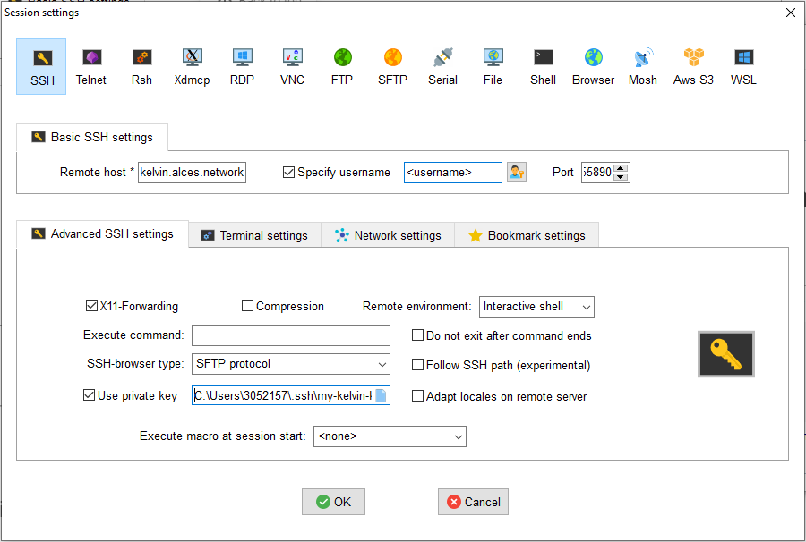 MobaXTerm Advanced SSH screen