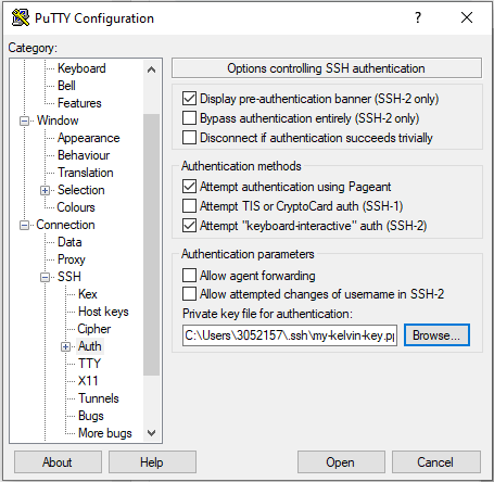 PuTTY Auth
